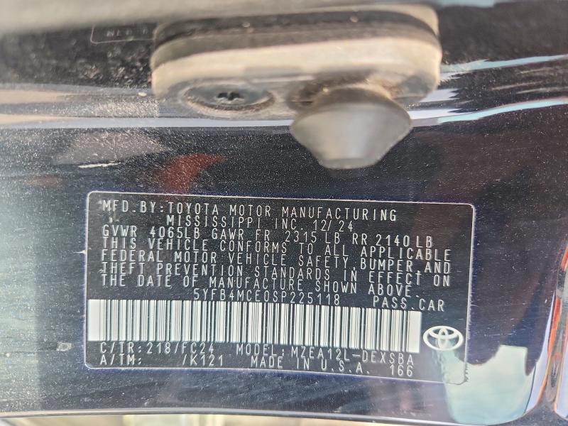 Продажа на аукционе авто 2025 Toyota Corolla, vin: 5YFB4MCE0SP225118, номер лота: 53279826