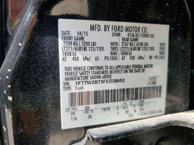 Aukcja sprzedaży 2015 Ford F250, vin: 1FT7W2BT5FED38652, numer aukcji: 55313486