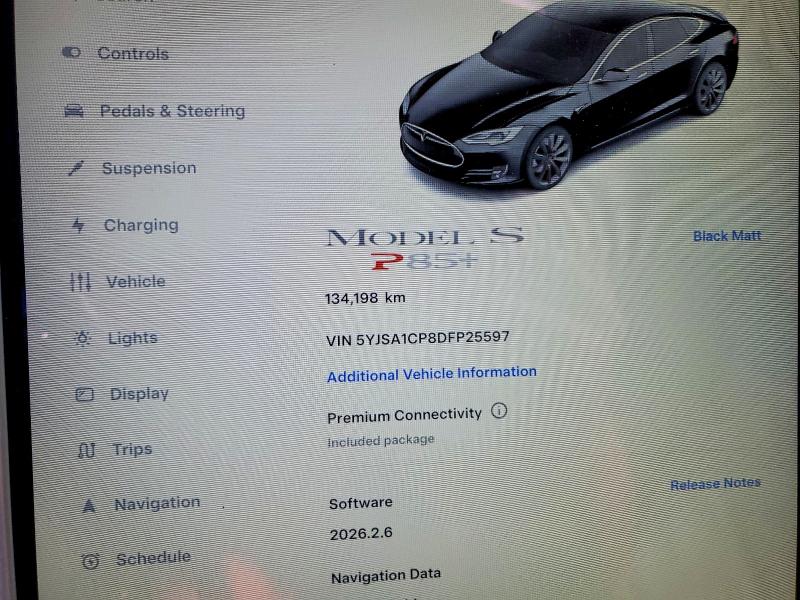 53274116 :رقم المزاد ، 5YJSA1CP8DFP25597 vin ، 2013 Tesla Model S مزاد بيع