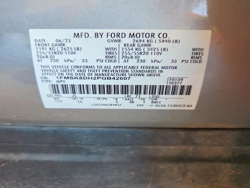Aukcja sprzedaży 2023 Ford Explorer, vin: 1FMSK8DH2PGB42607, numer aukcji: 52990136