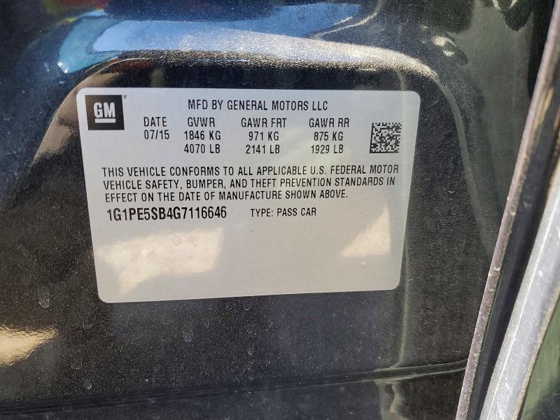 Продажа на аукционе авто 2016 Chevrolet Cruze Limited, vin: 1G1PE5SB4G7116646, номер лота: 52921116