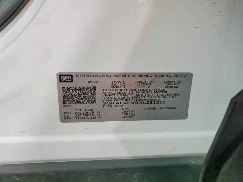 Aukcja sprzedaży 2022 Gmc Terrain, vin: 3GKALVEV9NL281310, numer aukcji: 52498746