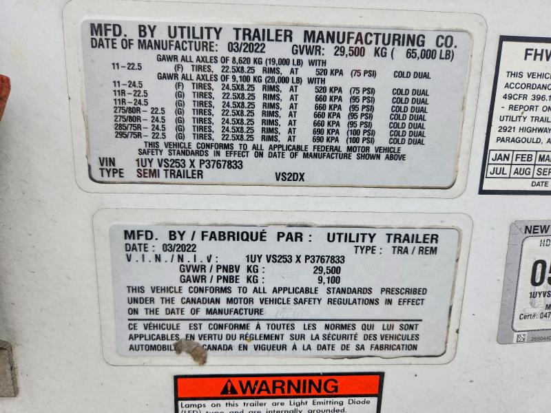 2023 Utility Trailer Trailer მანქანა იყიდება აუქციონზე, vin: 1UYVS253XP3767833, აუქციონის ნომერი: 52489156