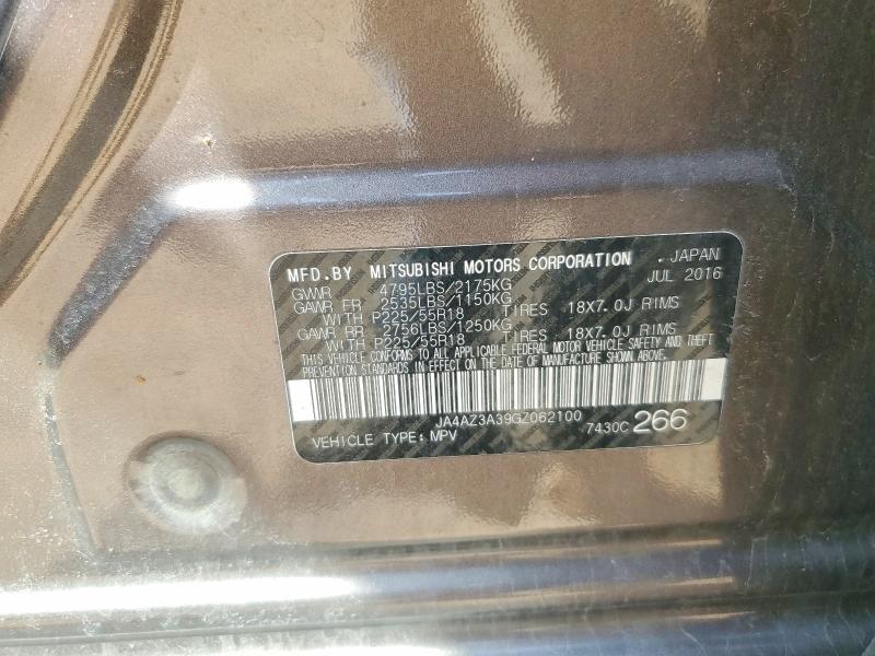 Aukcja sprzedaży 2016 Mitsubishi Outlander, vin: JA4AZ3A39GZ062100, numer aukcji: 51320796