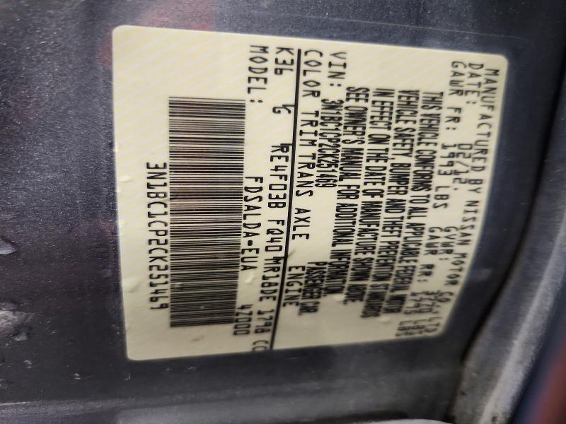 50781056 :رقم المزاد ، 3N1BC1CP2CK251469 vin ، 2012 Nissan Versa مزاد بيع