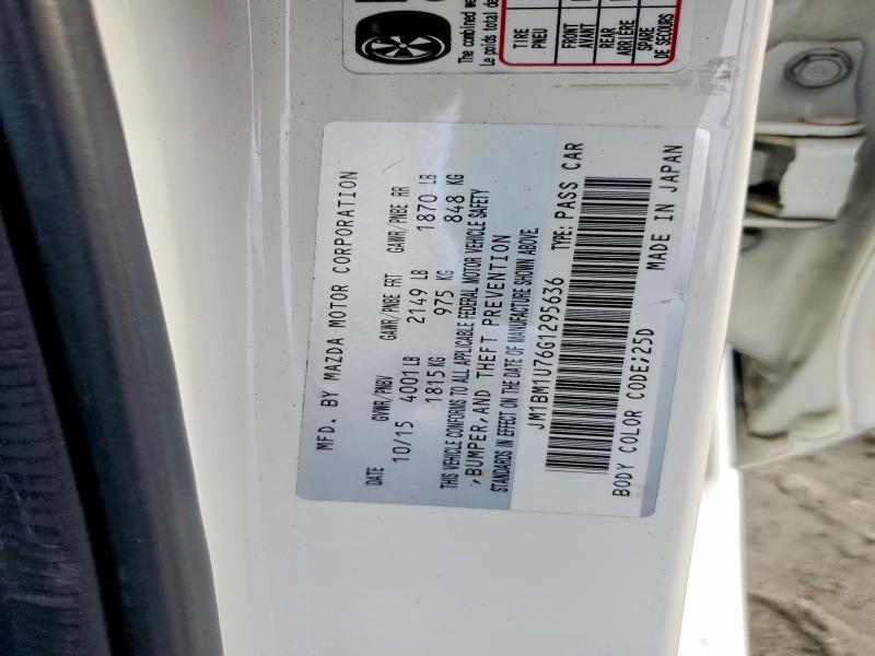2016 Mazda 3 მანქანა იყიდება აუქციონზე, vin: JM1BM1U76G1295636, აუქციონის ნომერი: 51890956