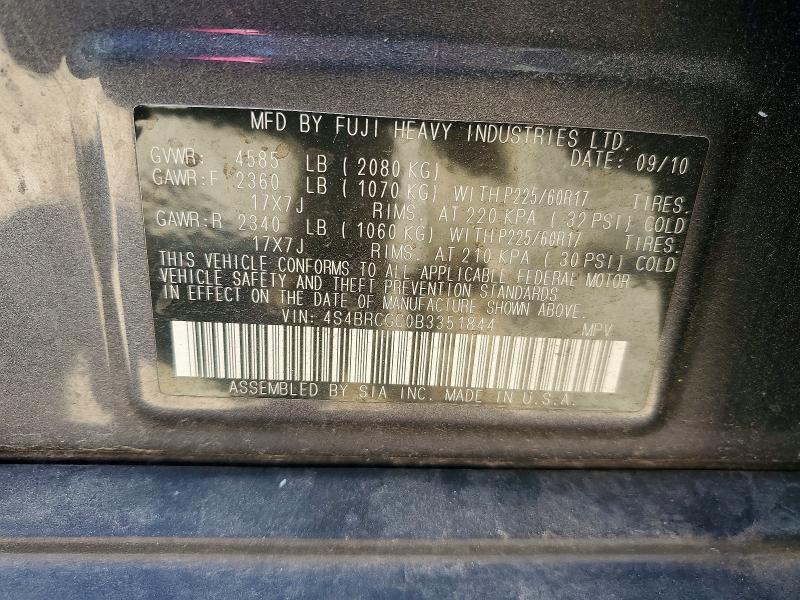 Aukcja sprzedaży 2011 Subaru Outback, vin: 4S4BRCGC0B3351844, numer aukcji: 53369736
