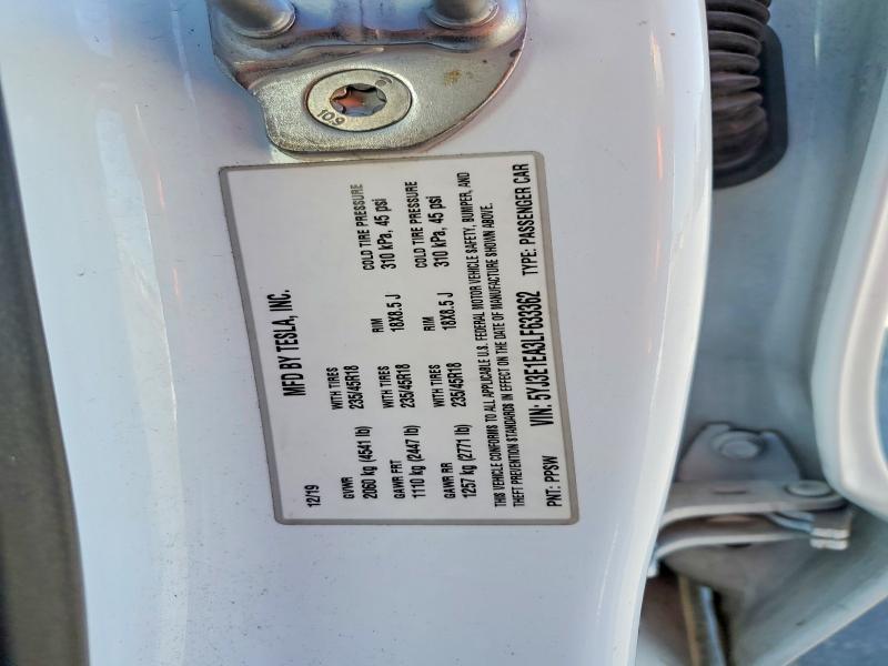 54732396 :رقم المزاد ، 5YJ3E1EA3LF633362 vin ، 2020 Tesla Model 3 مزاد بيع