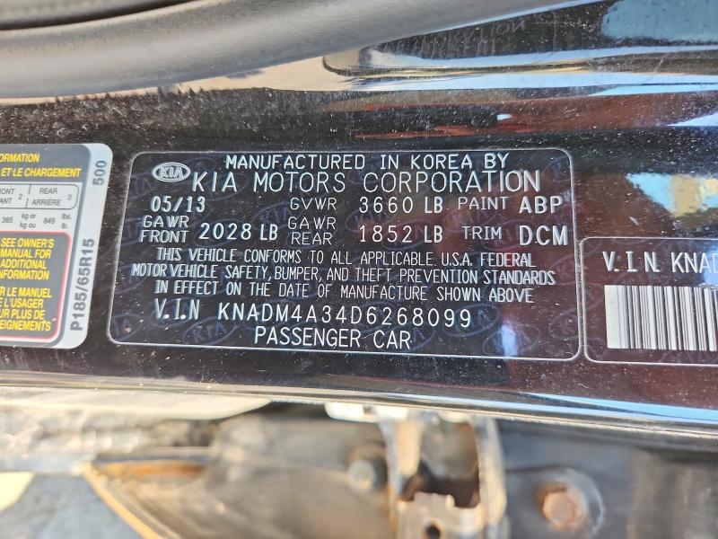 Продаж на аукціоні авто 2013 Kia Rio, vin: KNADM4A34D6268099, номер лоту: 53881636