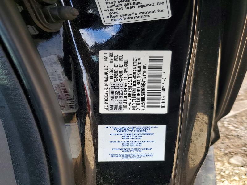 Aukcja sprzedaży 2011 Honda Odyssey, vin: 5FNRL5H69BB084117, numer aukcji: 52905646