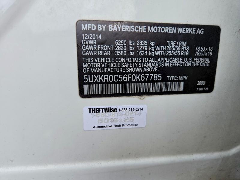 Aukcja sprzedaży 2015 Bmw X5, vin: 5UXKR0C56F0K67785, numer aukcji: 52039456