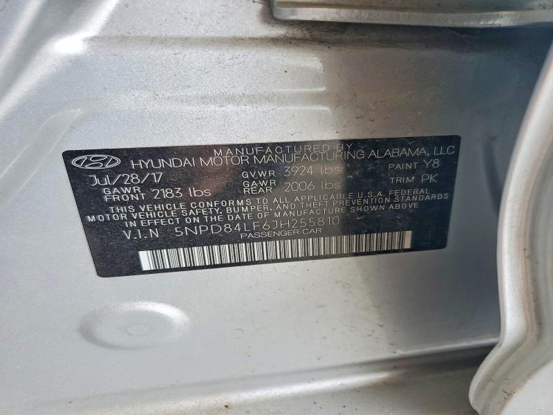 Aukcja sprzedaży 2018 Hyundai Elantra, vin: 5NPD84LF6JH255810, numer aukcji: 52882856