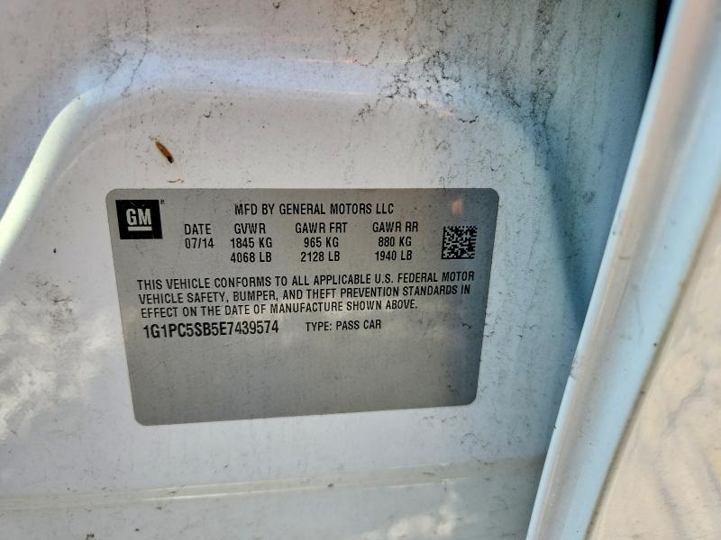 Продаж на аукціоні авто 2014 Chevrolet Cruze, vin: 1G1PC5SB5E7439574, номер лоту: 52763946