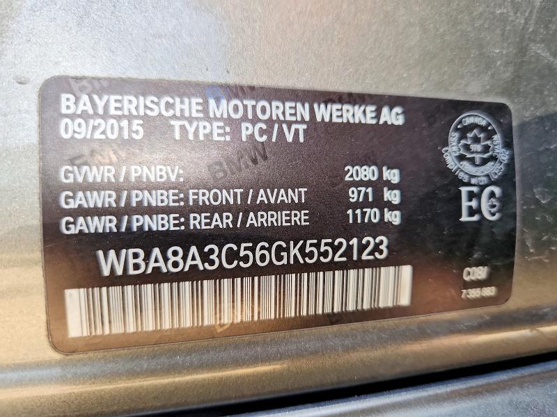 Продажа на аукционе авто 2016 Bmw 320, vin: WBA8A3C56GK552123, номер лота: 52399596