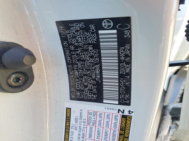 Продажа на аукционе авто 2020 Toyota C-hr, vin: JTNKHMBX8L1067670, номер лота: 53973216