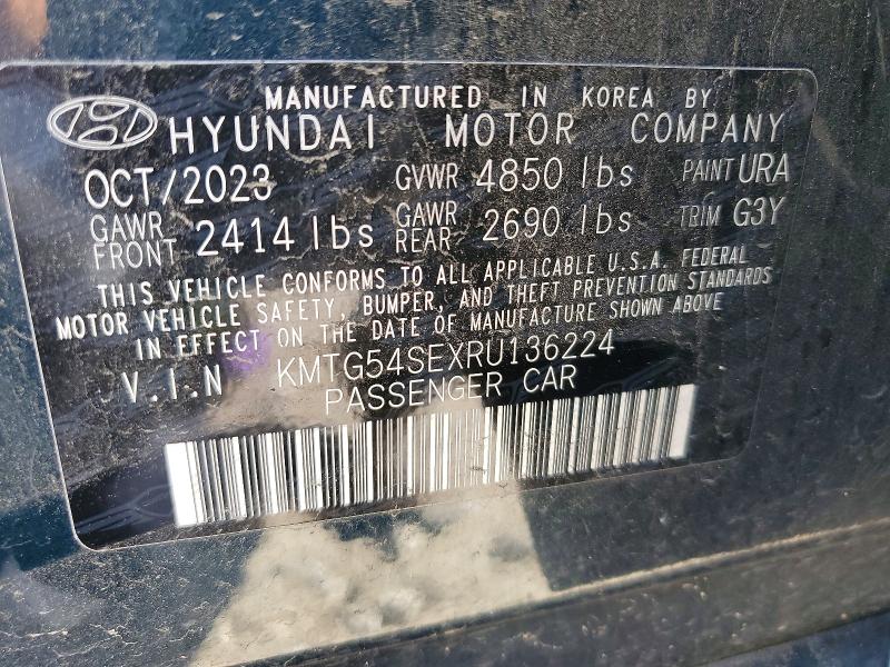 53418166 :رقم المزاد ، KMTG54SEXRU136224 vin ، 2024 Genesis G70 مزاد بيع