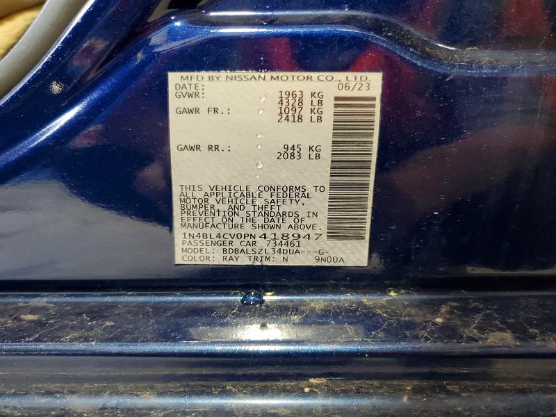 55062506 :رقم المزاد ، 1N4BL4CV0PN418947 vin ، 2023 Nissan Altima مزاد بيع