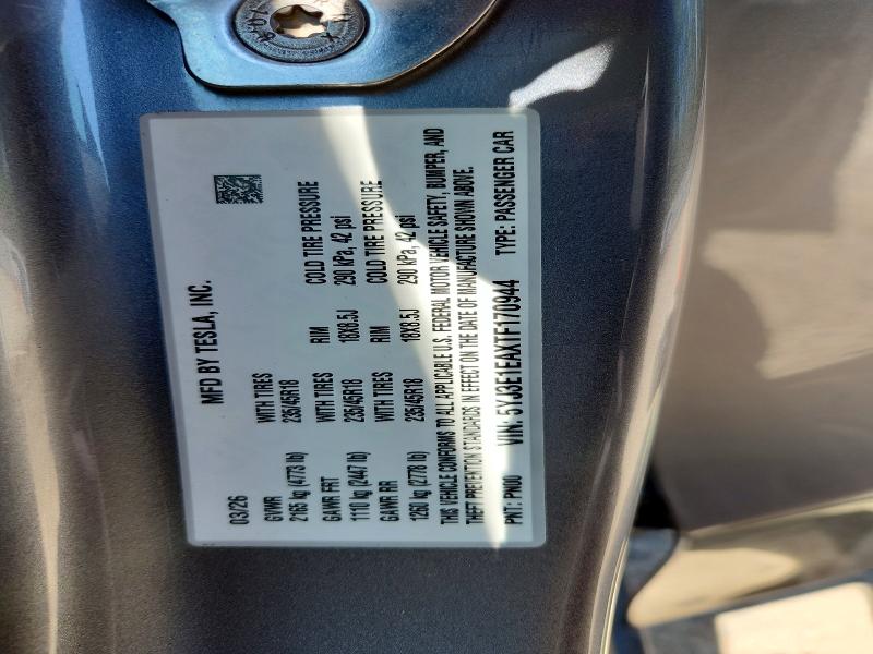 Продаж на аукціоні авто 2026 Tesla Model 3, vin: 5YJ3E1EAXTF170944, номер лоту: 54130436