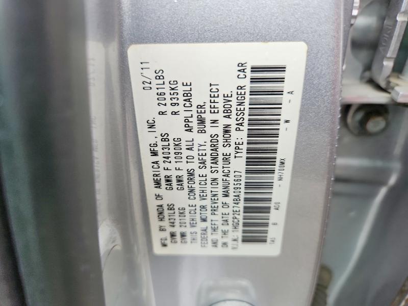 55023936 :رقم المزاد ، 1HGCP2E74BA095607 vin ، 2011 Honda Accord مزاد بيع