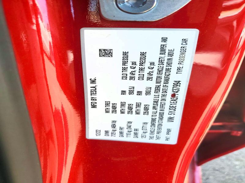 54340076 :رقم المزاد ، 5YJ3E1EA5PF437994 vin ، 2023 Tesla Model 3 مزاد بيع