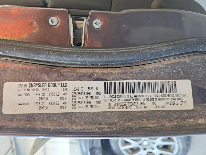 Продажа на аукционе авто 2015 Dodge Journey, vin: 3C4PDDEG6FT560312, номер лота: 53568276