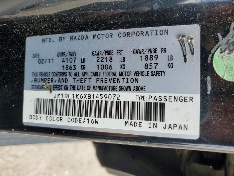 Продаж на аукціоні авто 2011 Mazda 3, vin: JM1BL1K6XB1459072, номер лоту: 53440996
