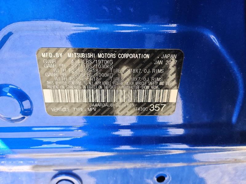 Продаж на аукціоні авто 2017 Mitsubishi Outlander Sport, vin: JA4AR3AU6HZ034135, номер лоту: 52657666