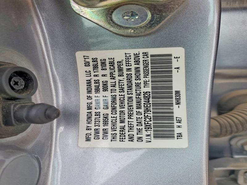 54280956 :رقم المزاد ، 19XFC2F79HE044826 vin ، 2017 Honda Civic مزاد بيع