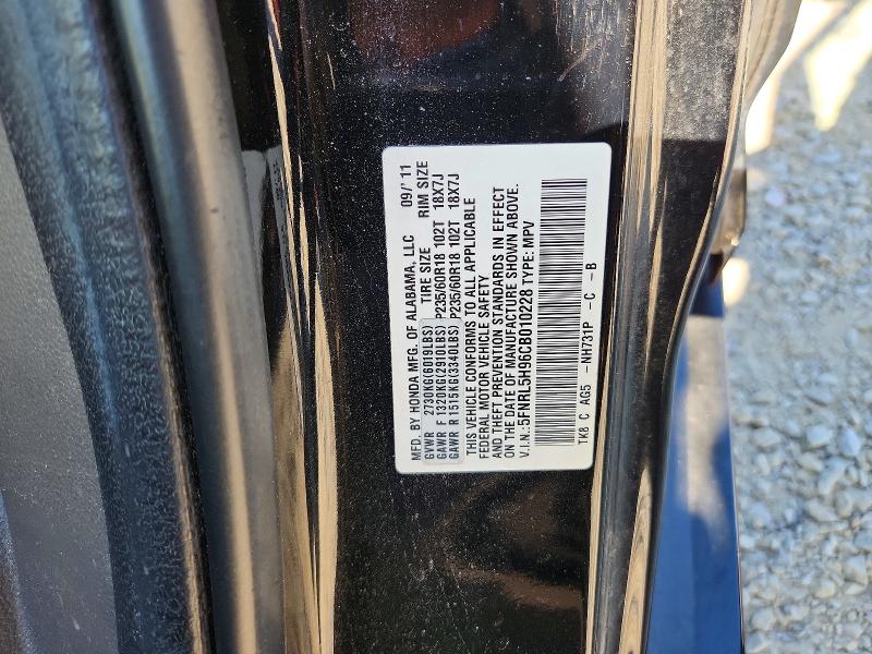 Продажа на аукционе авто 2012 Honda Odyssey, vin: 5FNRL5H96CB010228, номер лота: 52764956