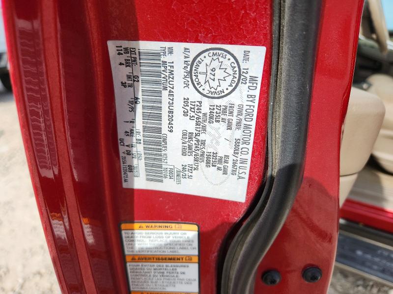 52932676 :رقم المزاد ، 1FMZU74E73UB20459 vin ، 2003 Ford Explorer مزاد بيع