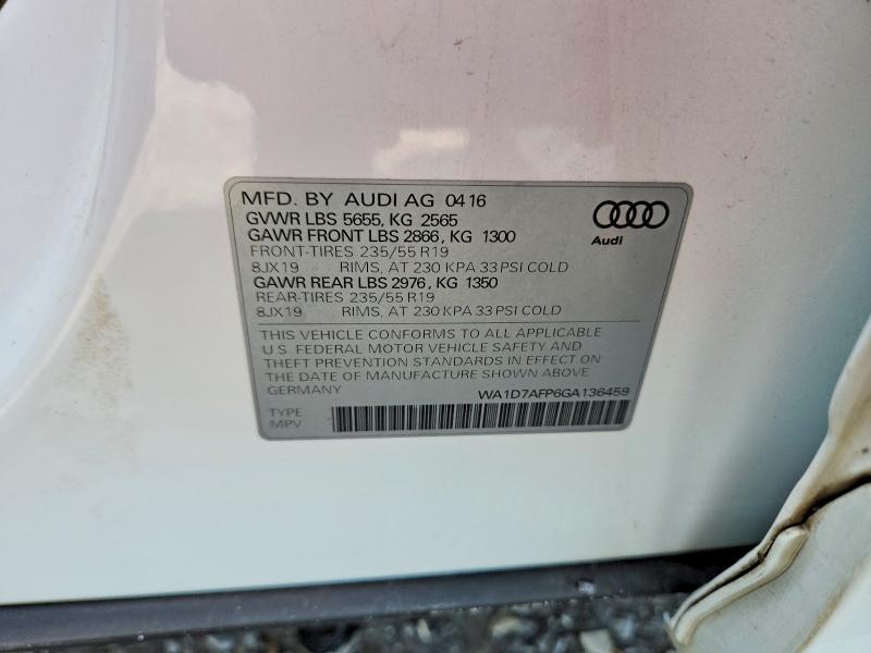 Продажа на аукционе авто 2016 Audi Q5, vin: WA1D7AFP6GA136459, номер лота: 55283036