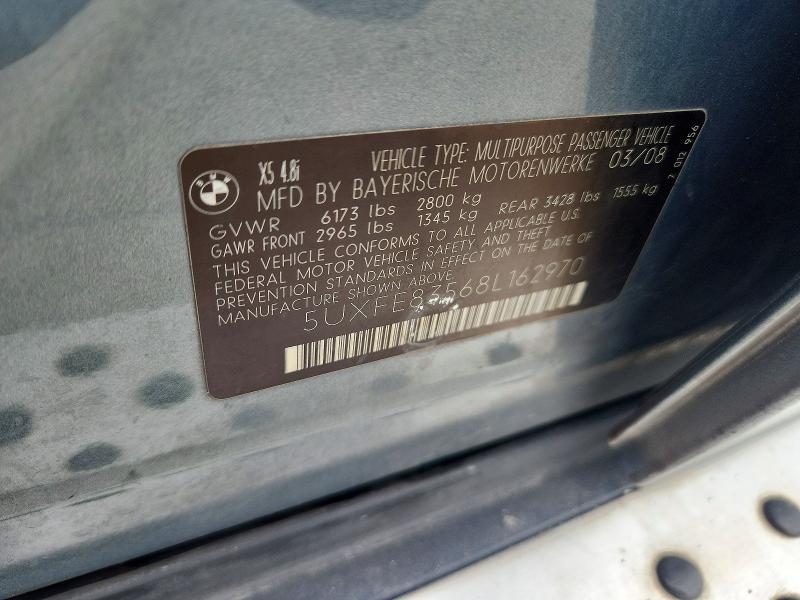 Aukcja sprzedaży 2008 Bmw X5, vin: 5UXFE83568L162970, numer aukcji: 54065936