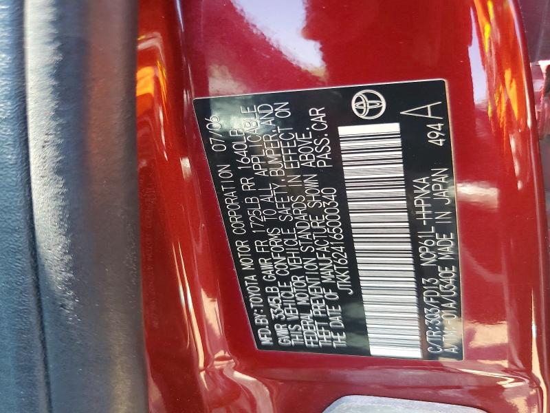 Продаж на аукціоні авто 2006 Scion Xa, vin: JTKKT624165000340, номер лоту: 55463776