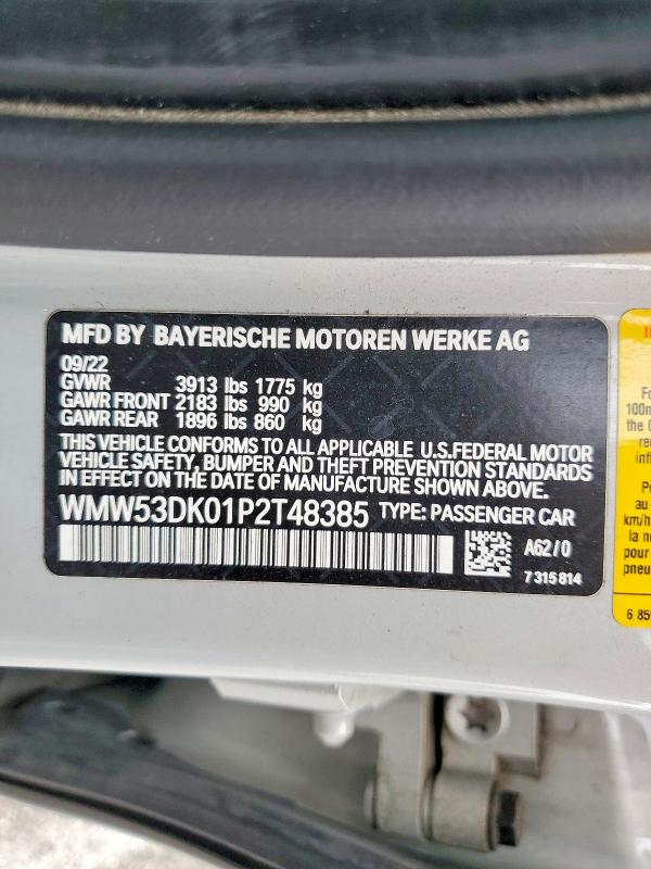 Aukcja sprzedaży 2023 Mini Cooper, vin: WMW53DK01P2T48385, numer aukcji: 54761716