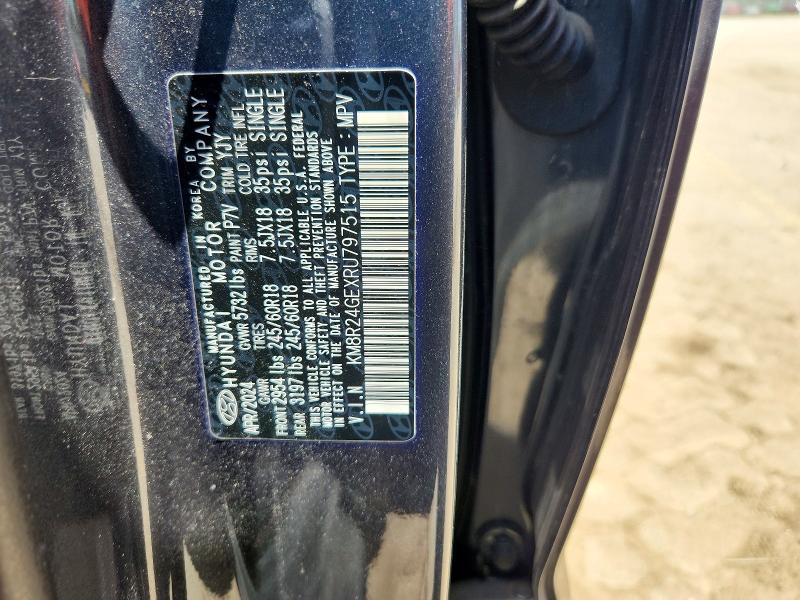 2024 Hyundai Palisade მანქანა იყიდება აუქციონზე, vin: KM8R24GEXRU797515, აუქციონის ნომერი: 64049226