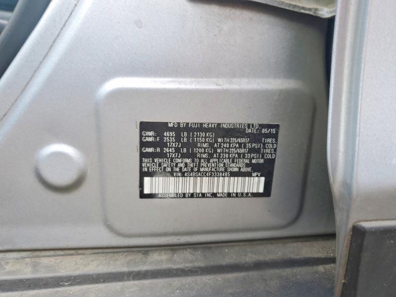 Aukcja sprzedaży 2015 Subaru Outback, vin: 4S4BSACC4F3338485, numer aukcji: 52878806