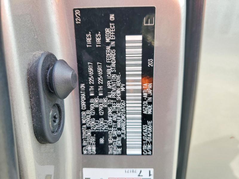 Aukcja sprzedaży 2021 Lexus Nx 300, vin: JTJDARBZ2M2187067, numer aukcji: 53165636