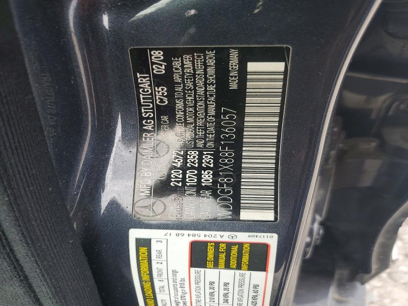 Aukcja sprzedaży 2008 Mercedes-benz C, vin: WDDGF81X88F136057, numer aukcji: 53966906