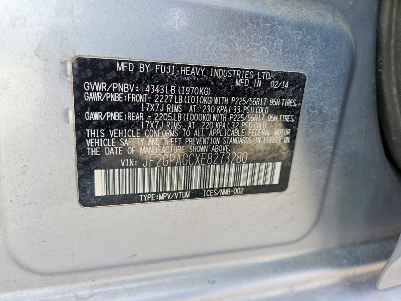 Продажа на аукционе авто 2014 Subaru Xv Crosstrek, vin: JF2GPAGCXE8273280, номер лота: 52954026