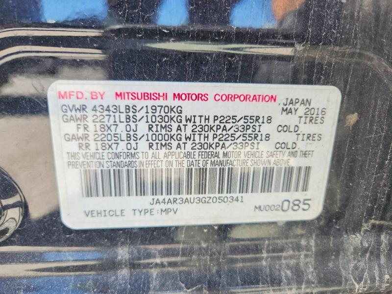 Aukcja sprzedaży 2016 Mitsubishi Outlander Sport, vin: JA4AR3AU3GZ050341, numer aukcji: 53618106