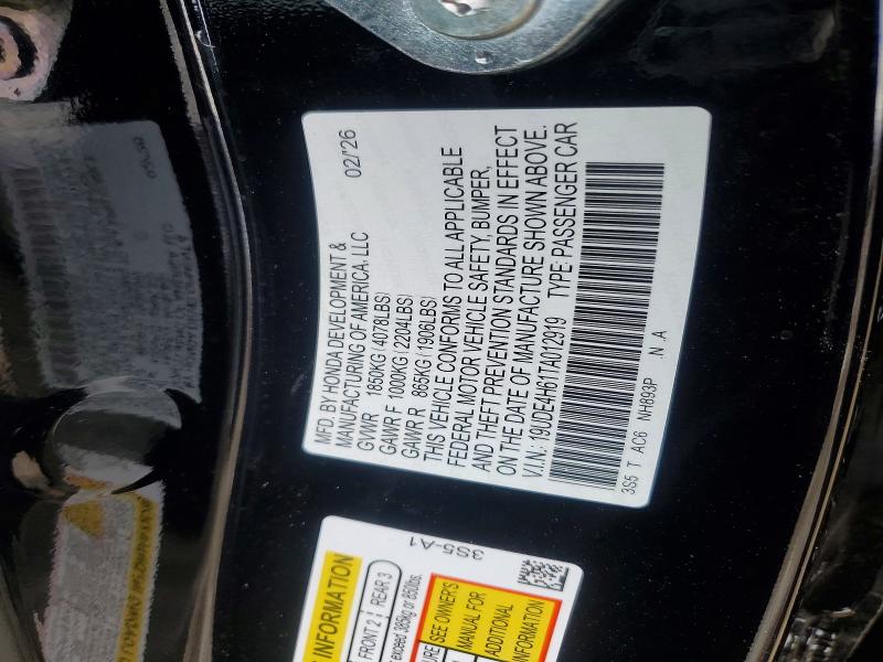 Aukcja sprzedaży 2026 Acura Integra, vin: 19UDE4H61TA012919, numer aukcji: 55539556
