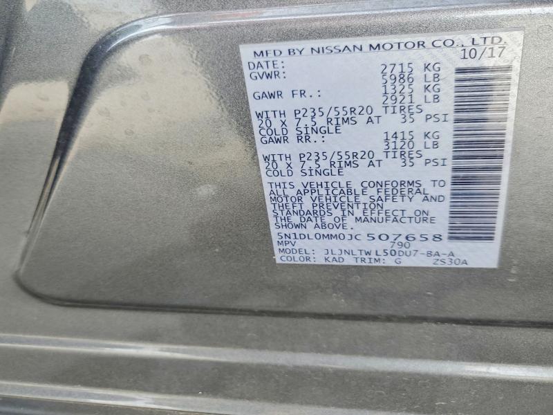 54293536 :رقم المزاد ، 5N1DL0MM0JC507658 vin ، 2018 Infiniti Qx60 مزاد بيع