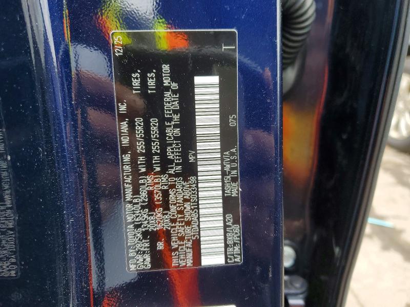 53609996 :رقم المزاد ، 5TDADAB51TS033498 vin ، 2026 Toyota Grand Highlander Hybrid مزاد بيع