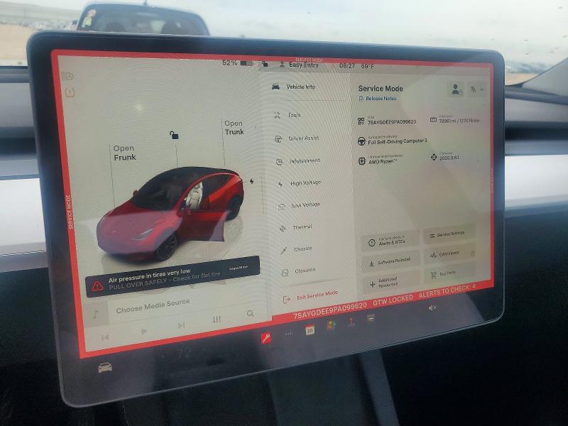 Aukcja sprzedaży 2023 Tesla Model Y, vin: 7SAYGDEE9PA099620, numer aukcji: 53592596