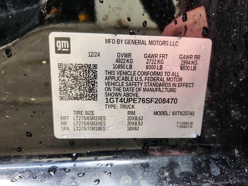 53532186 :رقم المزاد ، 1GT4UPE76SF208470 vin ، 2025 Gmc Sierra مزاد بيع