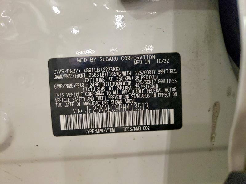 Продаж на аукціоні авто 2023 Subaru Forester, vin: JF2SKAEC9PH413513, номер лоту: 51132816
