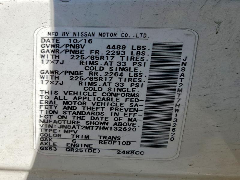 Продаж на аукціоні авто 2017 Nissan Rogue, vin: JN8AT2MT7HW132620, номер лоту: 55387776