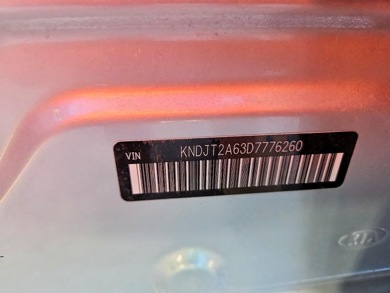 52900706 :رقم المزاد ، KNDJT2A63D7776260 vin ، 2013 Kia Soul مزاد بيع
