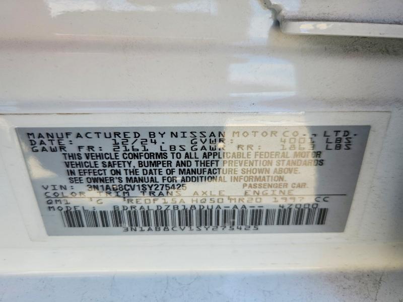 Продажа на аукционе авто 2025 Nissan Sentra, vin: 3N1AB8CV1SY275425, номер лота: 53815956