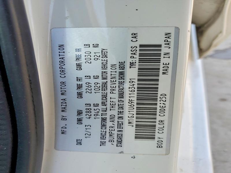 2015 Mazda 6 მანქანა იყიდება აუქციონზე, vin: JM1GJ1U69F1163491, აუქციონის ნომერი: 55399736